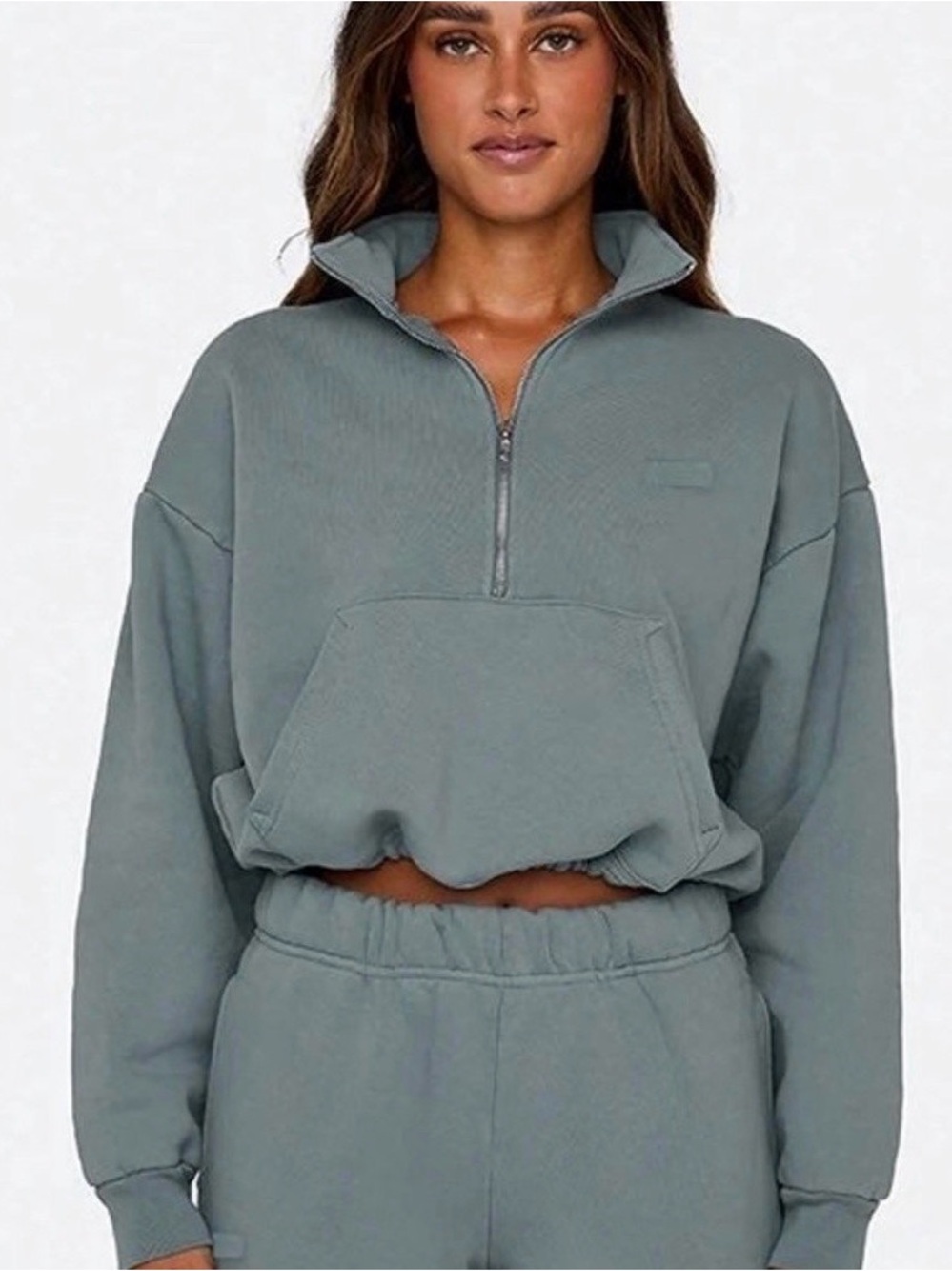 SET ACTIVE Women's Half-Zip Pullover Jacket in Teal